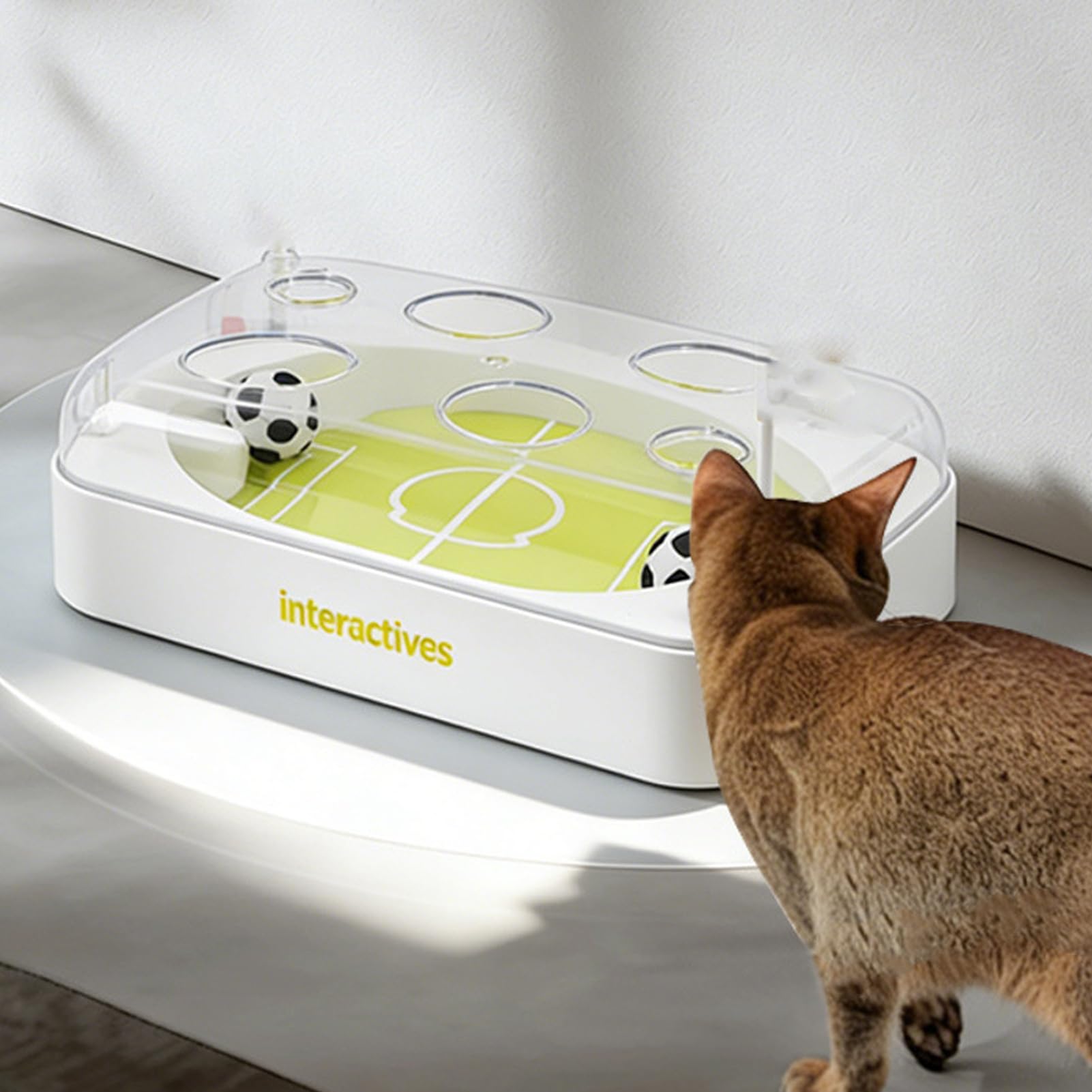 Genérico Pelota Interactiva para Gatos,Juegos Interactivos de Fútbol Eléctrico para Mascotas - Juguetes Divertidos para Gatitos | para Estimulación Mental, Simulación de Caza, Rascado, Juego en