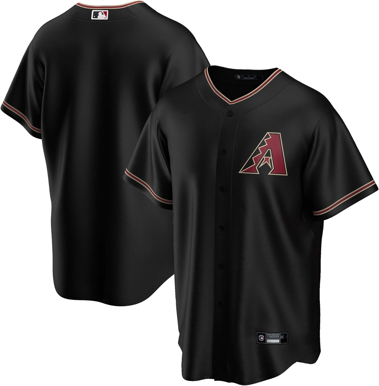 Outerstuff Arizona Diamondbacks Black Blank Infants Toddler Cool Base Alternate Team Jersey