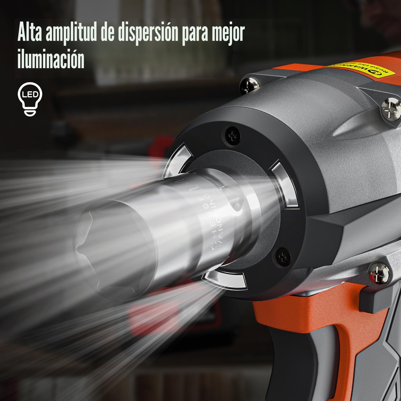 Lucn 6000 mAh 2000 NM - Juego de destornilladores inalámbricos con maletín y batería de 21 V, atornillador de impacto eléctrico