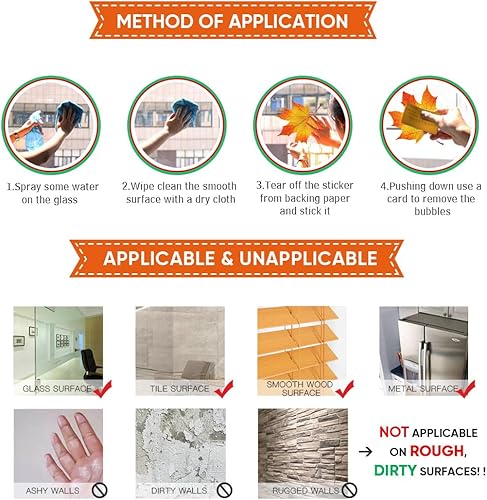 Miniatura 7 de 164 calcomanías de otoño para ventanas de vidrio, calcomanías de hojas de arce para ventana de otoño, decoración de otoño para Acción de Gracias,