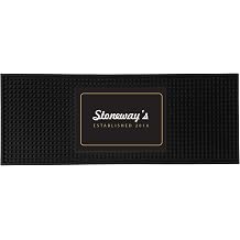 Custom Bar Mat with Family Name and Established Year Personalized Spill-Resistant Rubber Bar Mat for Home Bars