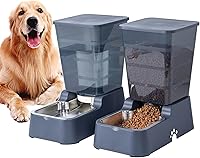 Meikuler 5.2L Automatic Pet Feeder & Water Dispenser for Medium Large Dogs Cats - Navy, BPA-Free