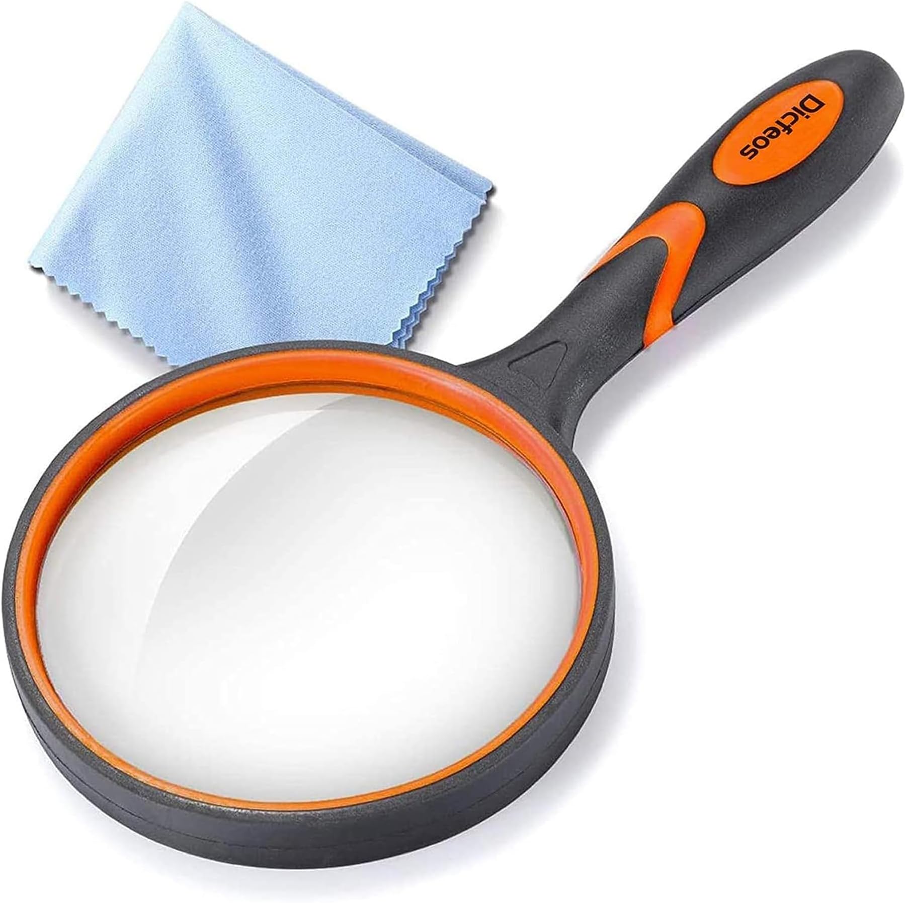 Magnifying Glass 3X Handheld Reading Magnifier - 100MM Large Magnifying Lens with Non-slip Soft Handle for Book Newspaper Reading, Insect and Hobby Observation, Classroom Science