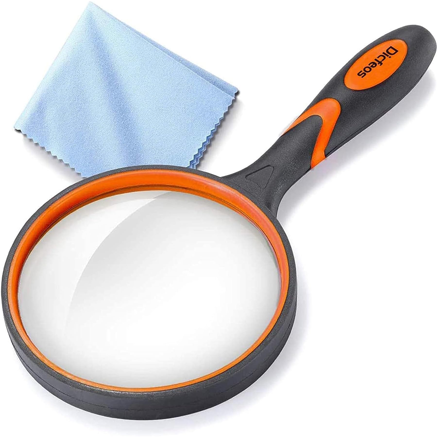 Magnifying Glass 3X Handheld Reading Magnifier - 100MM Large Magnifying Lens with Non-slip Soft Handle for Book Newspaper Reading, Insect and Hobby Observation, Classroom Science