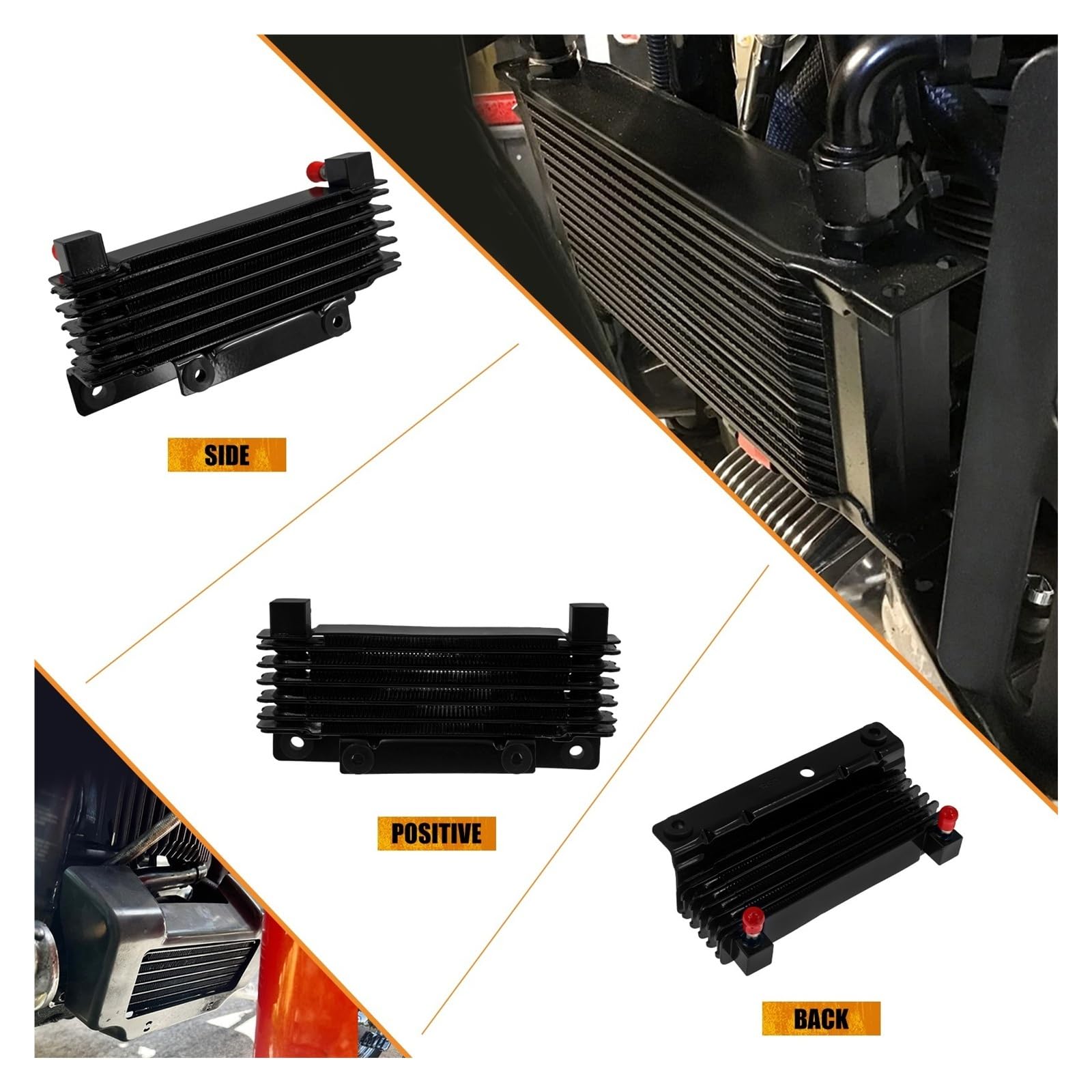 Pasuje Do Harley Touring Przemieszczanie Się Po Ulicy Road Glide Motocyklowe Urządzenie Chłodzące Chłodnica Zbiornika Wody Adapter Chłodnicy Oleju Chłodnica silnika Chłodnicy oleju silnikowego