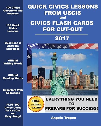 Quick Civics Lessons from USCIS and Civics Flash Cards for Cut-Out