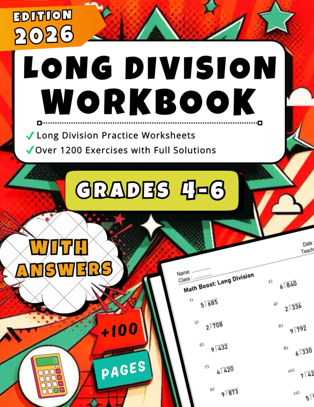 Long Division Practice Workbook for Grades 4-6: Over 1,200 Practice Problems with Full Answer Key