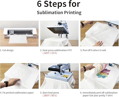 Miniatura 4 de PYD Life Vinilo de transferencia de calor mate de 12 pulgadas x 25 pies, lavable y duradero para tela de algodón de color claro, funda de almohada