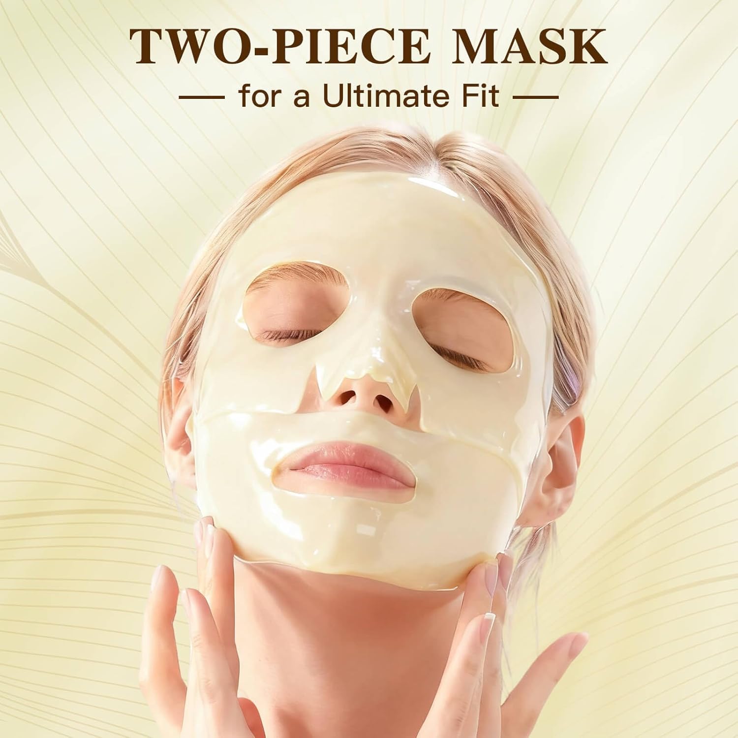 Radiance Turmeric Collagen Face Mask, 5 Pack - Overnight Calming Ance Mask with Kojic Acid for Roughed Skin & Dullness, Oil Control & Pore Refining Facial Sheet Mask - Image 3