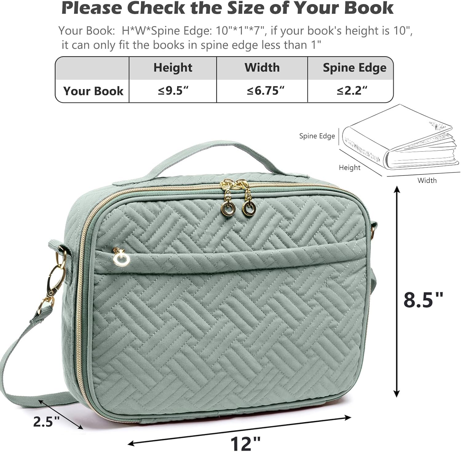 IMAGINING Bible Cover for Women - Stylish Large Bible Covers - Bible Case with Handles - Bible Bag Journal Case - Bible Carrying Case for Women - Bible Gift - Book Protector for Book Lovers - Image 5