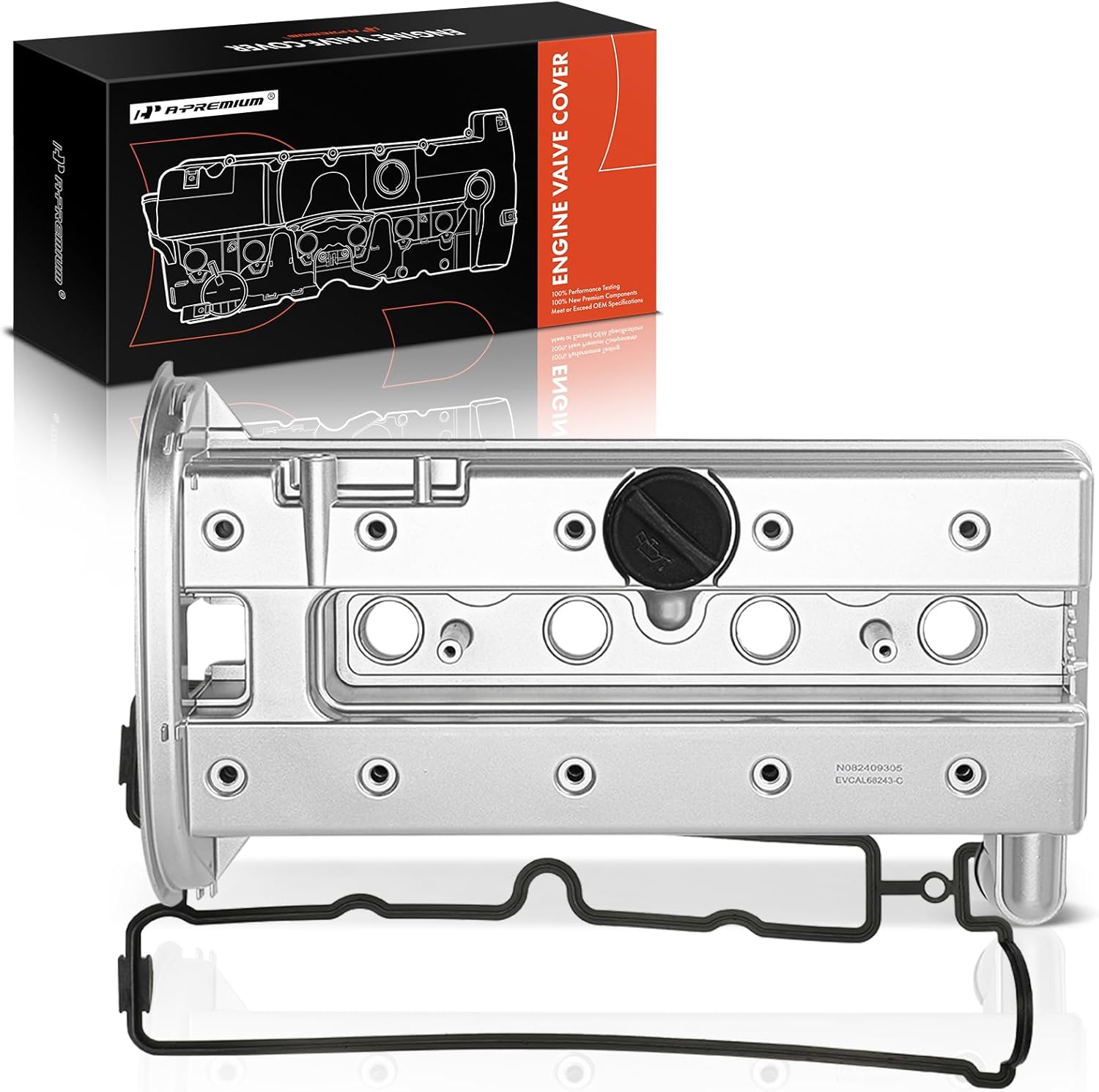 A-Premium Upgraded Aluminum Engine Valve Cover with Valve Cover Gasket and Oil Filler Cap Compatible with Chevrolet Captiva Opel Antara 2006-2021