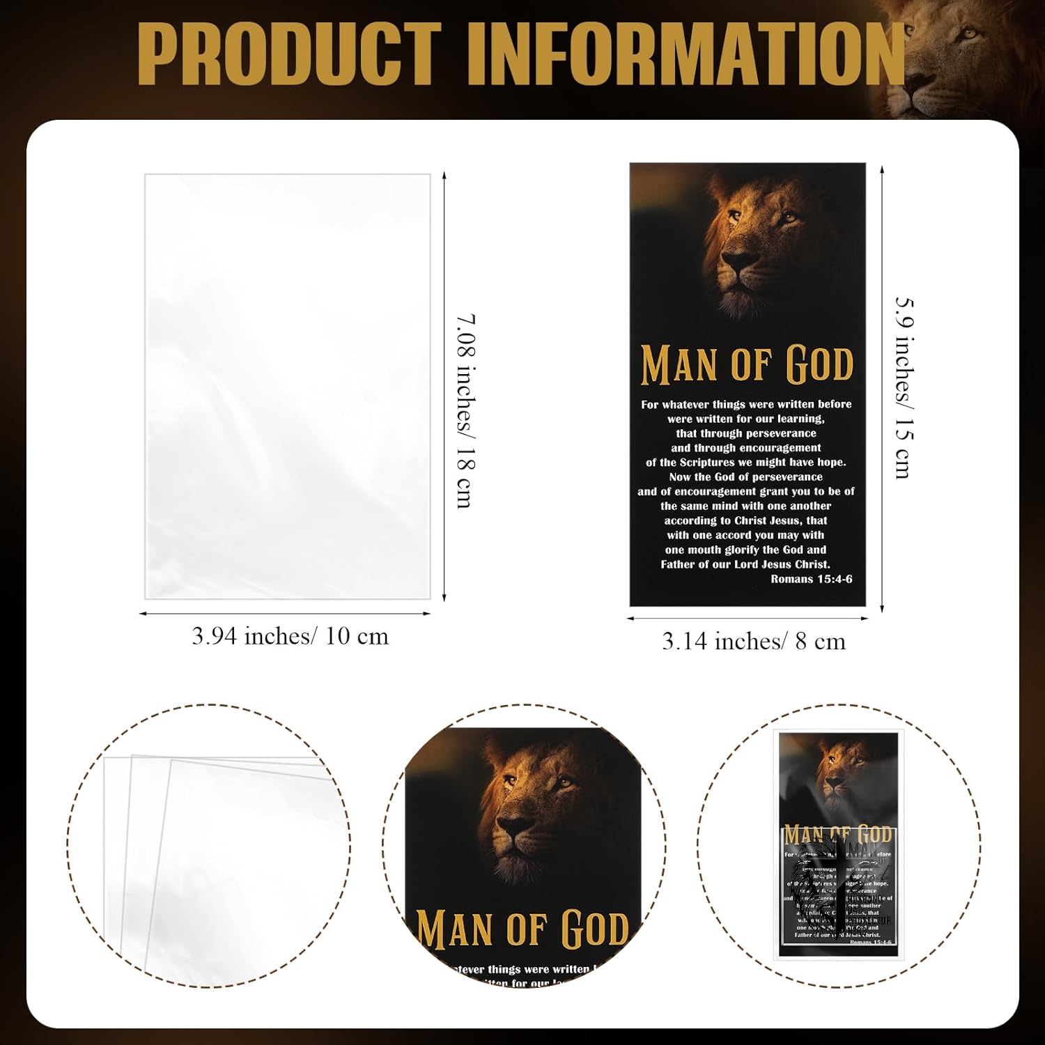 10 Sets Fathers Day Christian Gifts Bulk Man of God Gift for Men Christian Clear Acrylic Plaque Sign Desk Decoration with Cards OPP Bag Religious Gifts for Church Pastor Men Dad Godfather