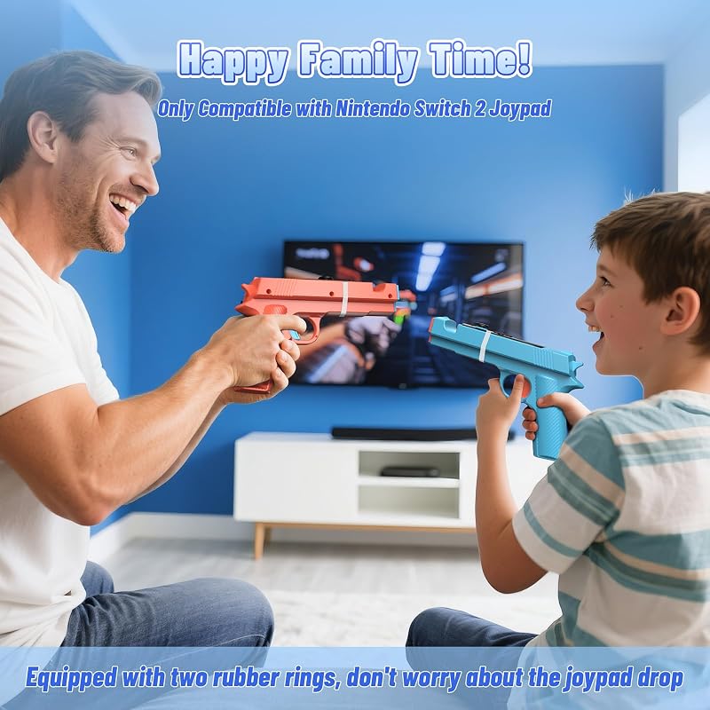 FASTSNAIL Nintendo Switch 2 Lövöldözős Pisztoly Griff Joycon Kék Narancssárga