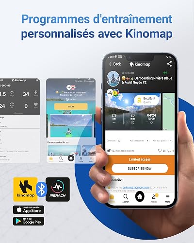 MERACH 4 en 1 Vélo D’Appartement Pliable avec App d’Entraînement, Velo d Appartement avec Résistance Magnétique 16 Niveaux, Écran LCD & Mesure du Pouls, Vélos de Fitness avec Siège Confortable - 8