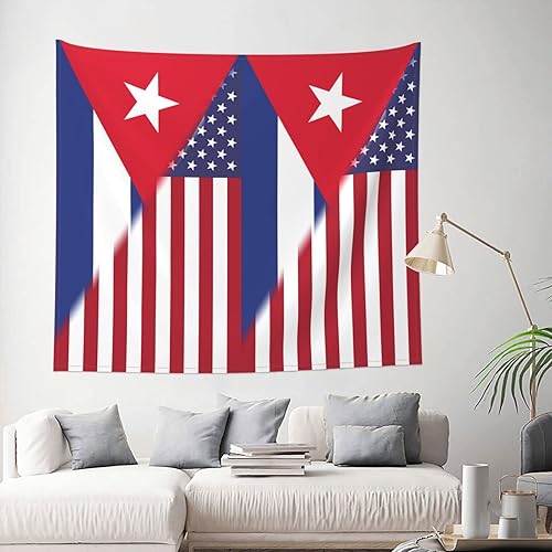 Miniatura 3 de CUTEDWARF Tapiz de bandera estadounidense y bandera de Cuba, para colgar en la pared, para interiores, para colgar en la pared, pósteres para