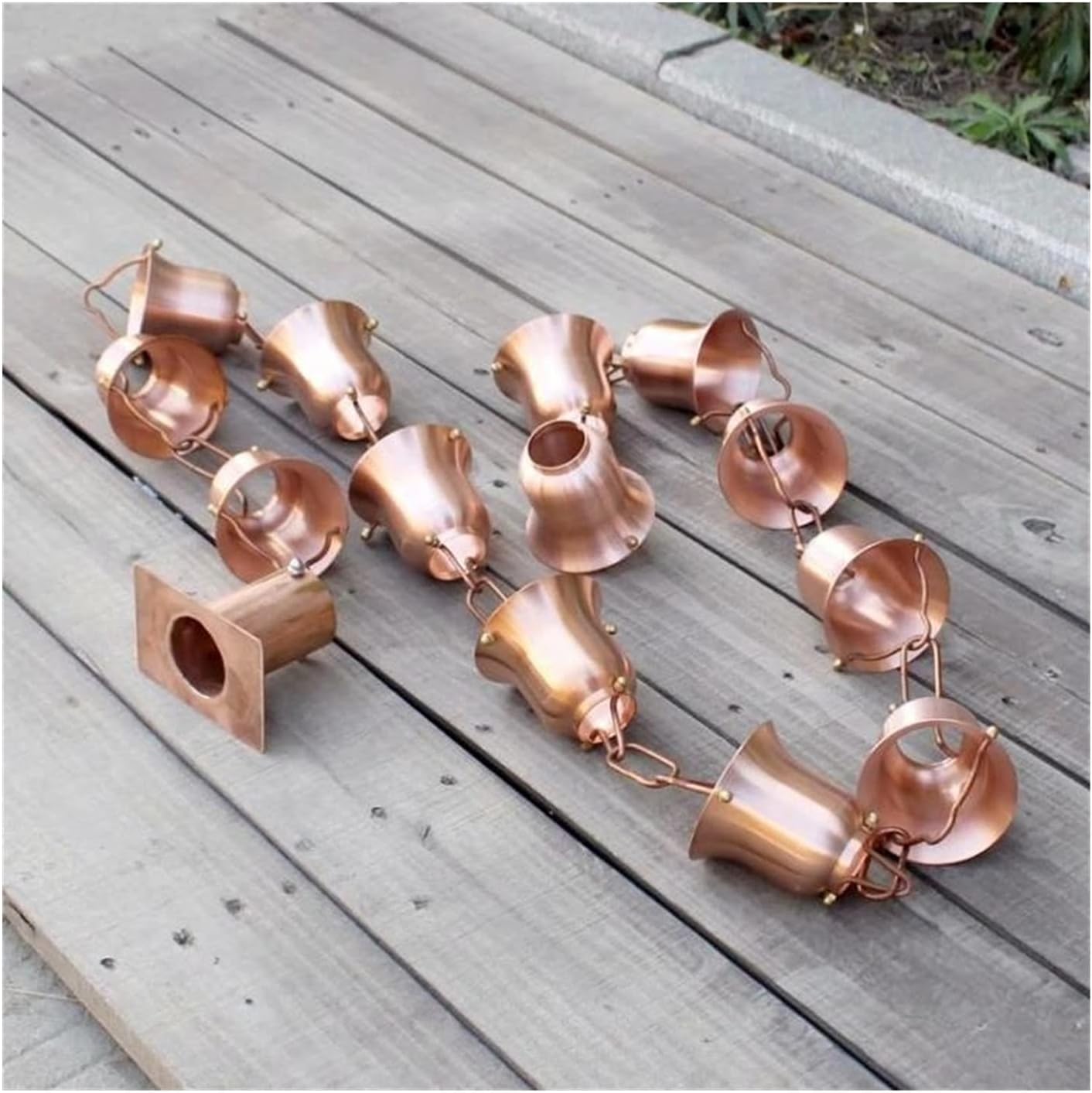 鎖樋 衣類溝の機能的で装飾的な取り替えに適した庭で銅の雨の鎖装飾を使用することができます 側溝縦樋用 Color G 12周年記念イベントが 鎖樋 衣類溝の機能的で装飾的な取り替えに適した庭で銅の雨の鎖装飾を使用することができます 側溝縦樋用 Color G 12周年記念イベントが