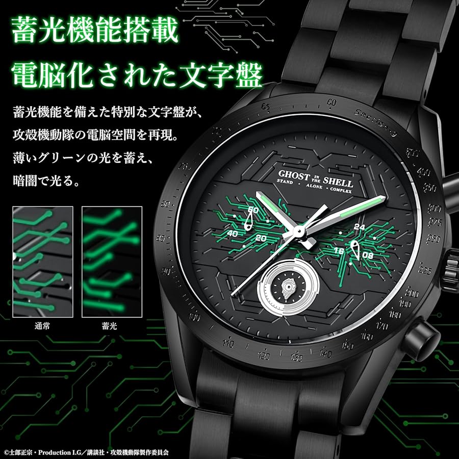 INDEPENDENT × 攻殻機動隊 オフィシャルコラボクロノグラフ 腕時計 攻