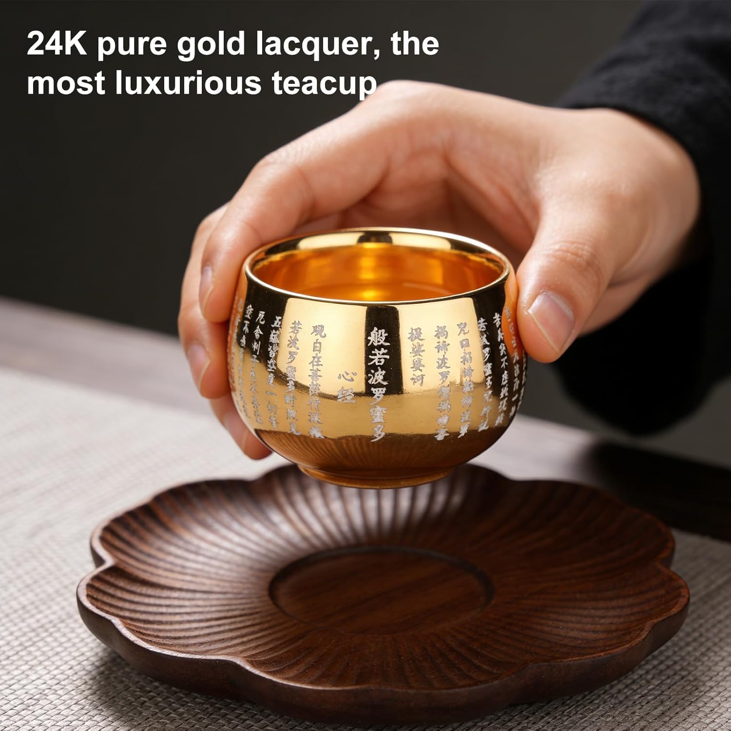 Minya Konka Porcelain Tea Cup Set with Saucer - 6 oz Hand-Painted Fine China Cups with 24K Gold Accent, Elegant Tea Set for Afternoon Tea, Luxury Gift Box for Her, Wedding, Housewarming