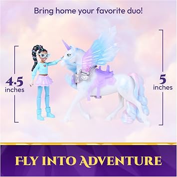 Unicorn Academy Wing Magic Layla & Glacier, Dolls & Toys, Ages 4+