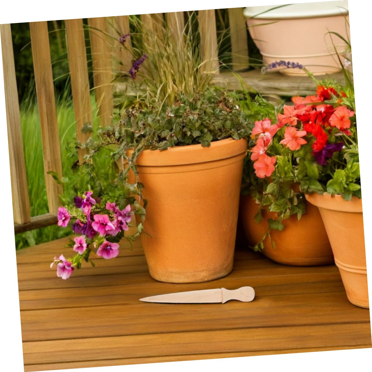 Hemobllo Kit de 6 Herramientas de Plantación de Madera Mango para Jardinería, Excavadora Fácil de Limpiar y Versátil para Plantar y Excavar Tierra