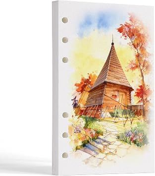 Fuumuui Watercolor Sketchbook Paper Refill - 20 Sheets 140 LB 300 GSM Cold Pressed, Acid-Free Cotton Paper for Painting, Drawing, Art Journaling, Sketchbook As Travel Notebook - 4 x 6.5 inches