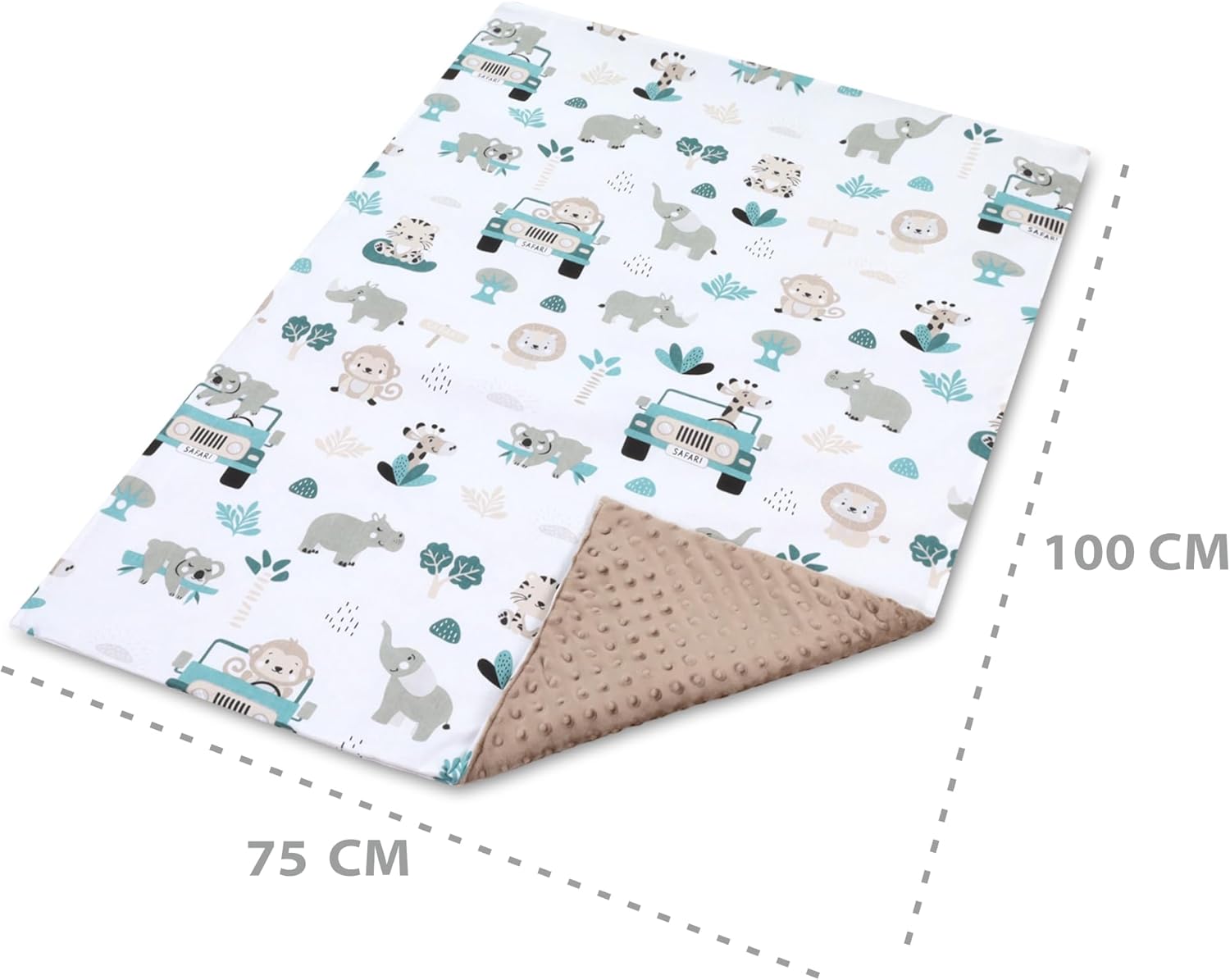 Baby blanket cuddle blanket All-season plush fabric 75x100 cm - Image 3