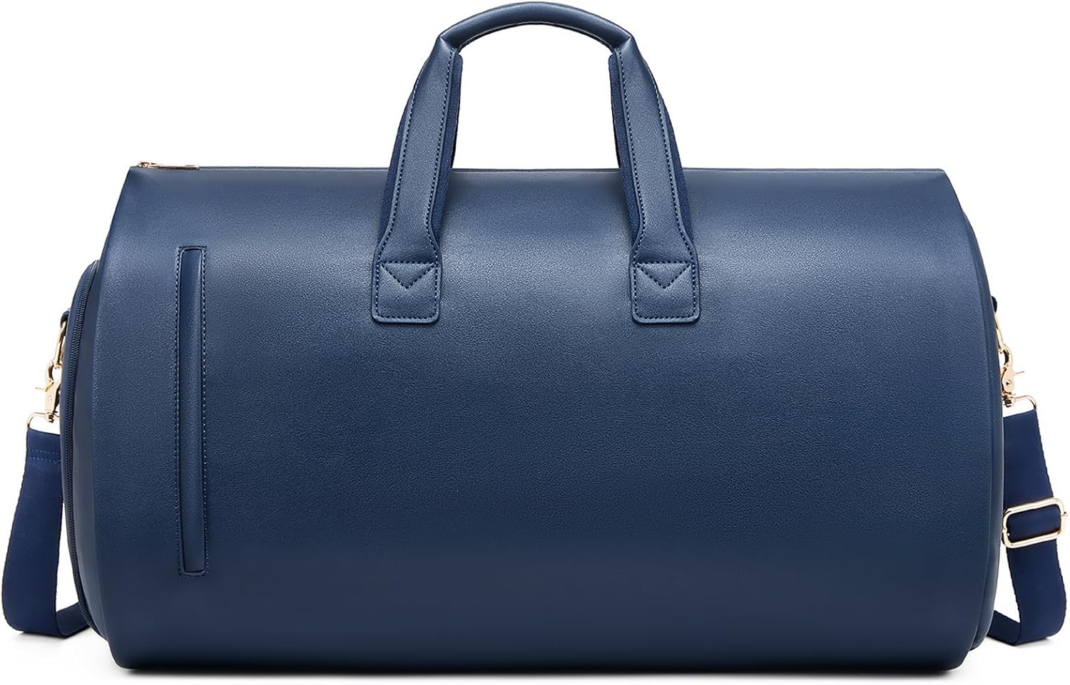 Leather Garment Bag，Convertible Garment Duffel Bag for Travel Mens Suit Bag 2 in 1 Waterproof Foldable Carry on Garment bag with Shoulder Strap Weekender Bag with Shoe Pouch