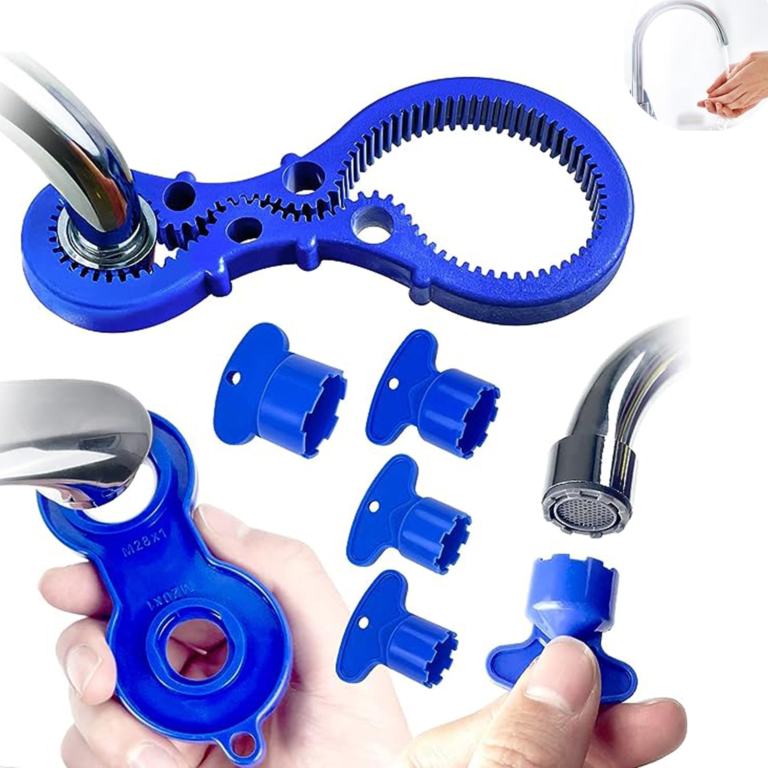 Aerator Key,Replacement Cache Aerators for Sink M 16.5, 18.5, 21.5, 24 mm Tap Aerators Flow Restrictor Faucet Aerator Removal Tool for Bathroom Kitchen Sink