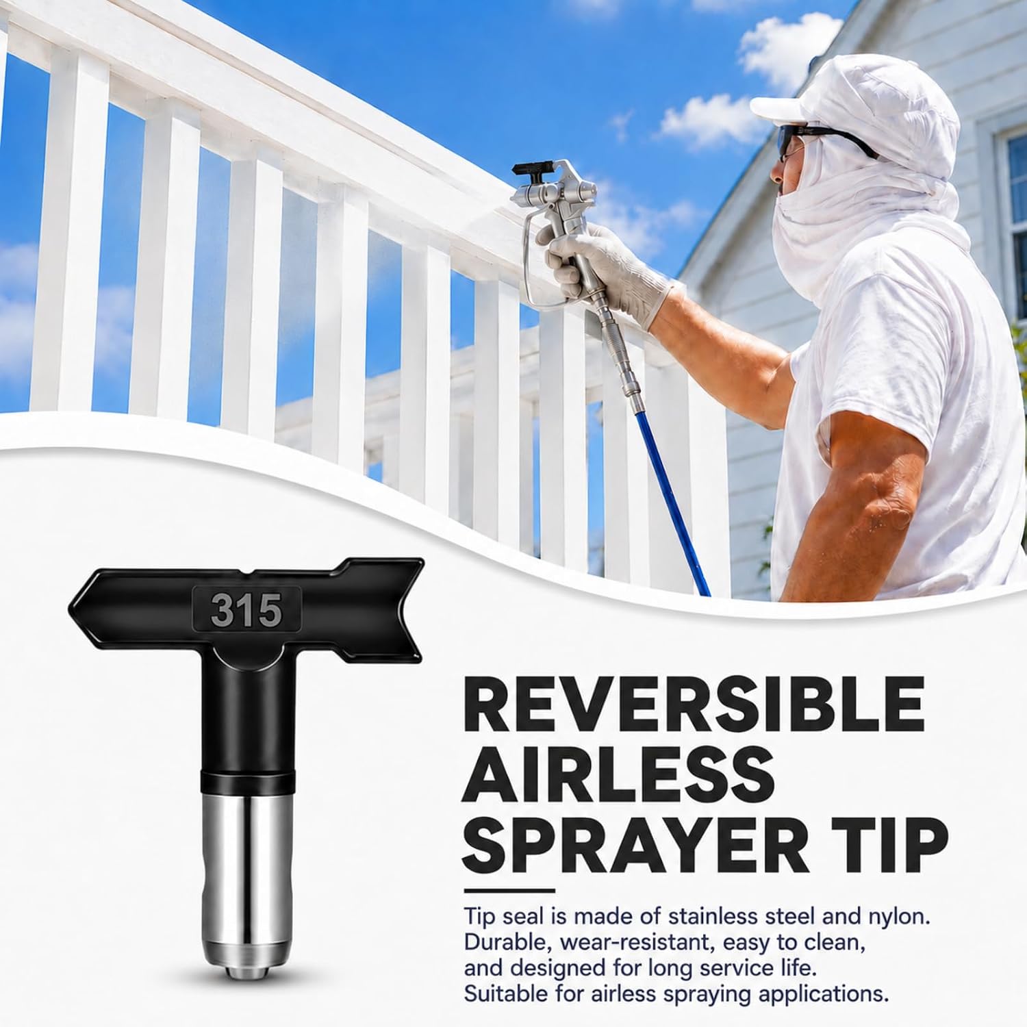 Reversible Airless Spray Tips Set, 6 PCS