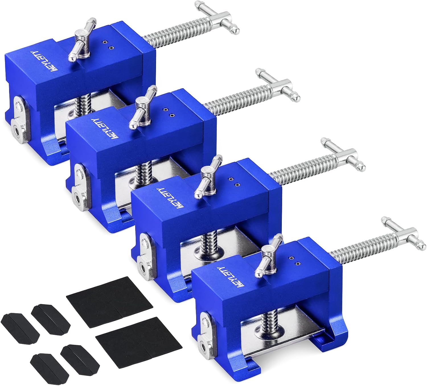 Cabinet Installation Clamps 4 Pack | Cabinet Clamps for Installing Cabinets, Face Frame Clamps with Two Side Screws and Alignment Plate, Cabinet Installation Cabinetry Clamps