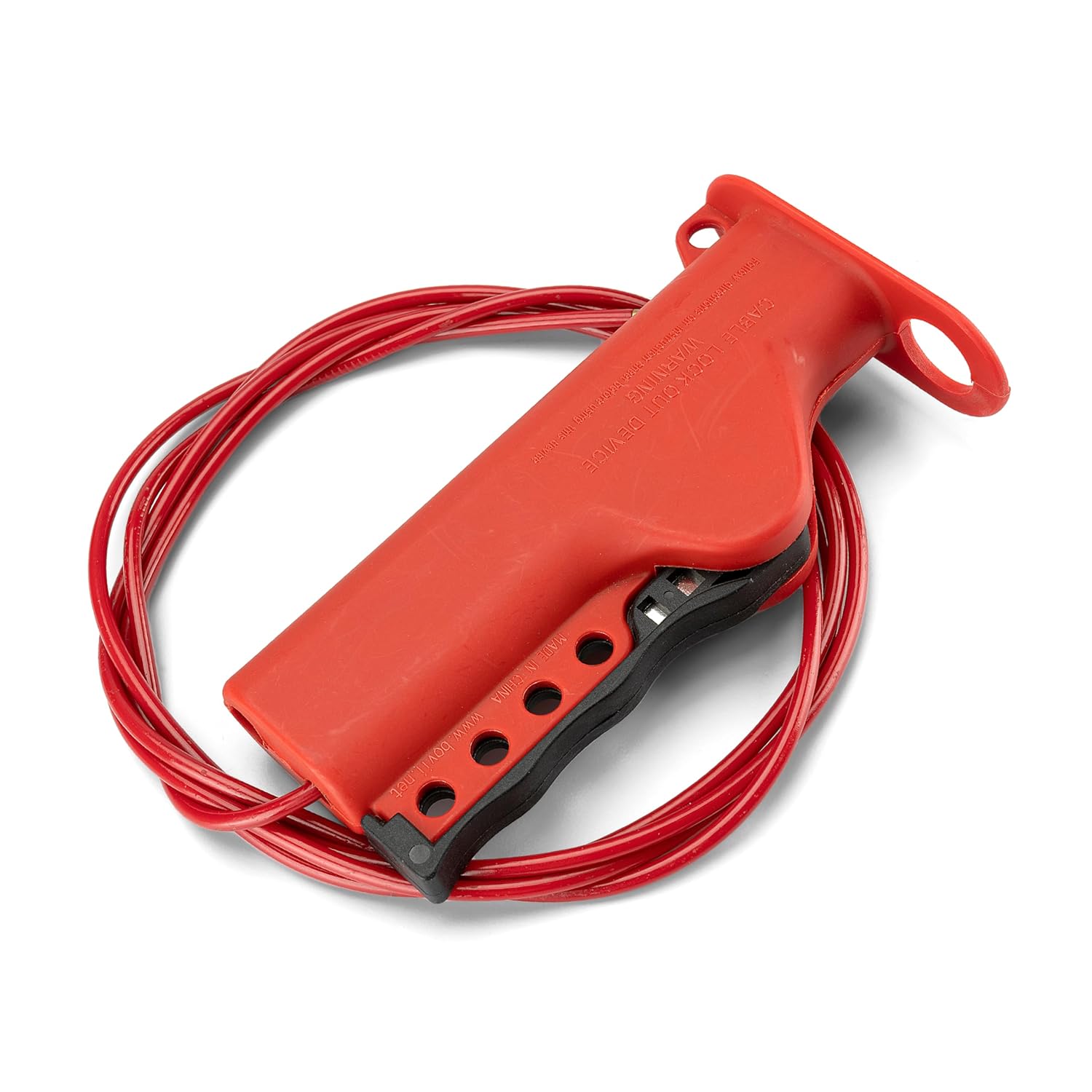 Lockout Tagout Cable Lock, 6 Pack Adjustable Cable Lock, Red Lockout tagout Cable with 3/16'' Diameter, 8' Length Lockout Cable, OSHA Compliant Cable Lock Loto