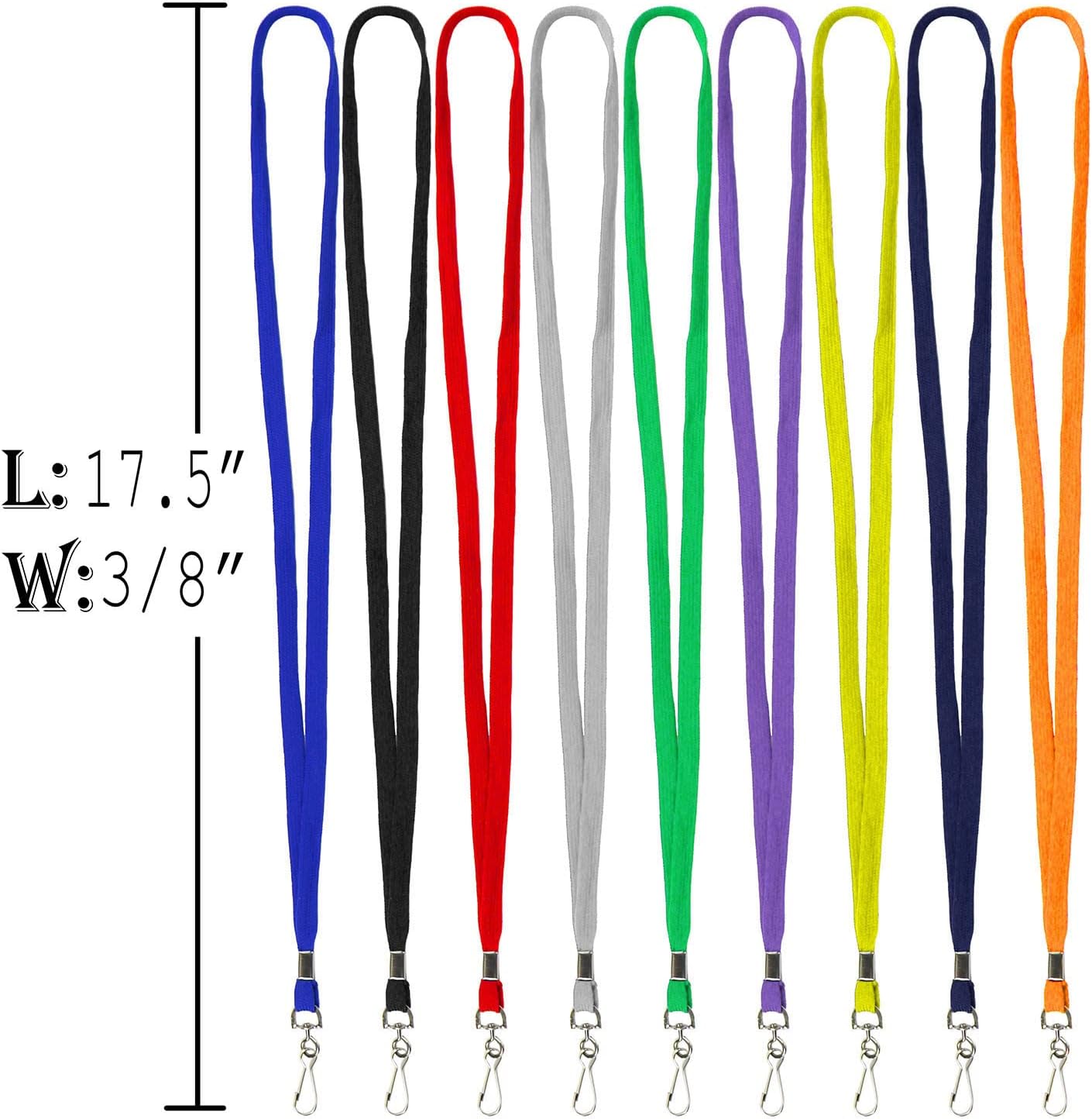 Ollain Badge Lanyards Flat Lanyard Swivel Hooks Durably Neck Bulk Lanyards with Clip for Women/Men Business Card ID Employee Student Lanyards (Red, 100 Pack)