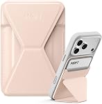 MOFT Magsafe Wallet Phone Stand Compatible with iPhone 17/16/15/14/13/12 Series, Angle Adjustment & Magnetic MOVAS Phone Stand for Desk, Magnetic Card Holder Wallet for iPhone, Light Pink