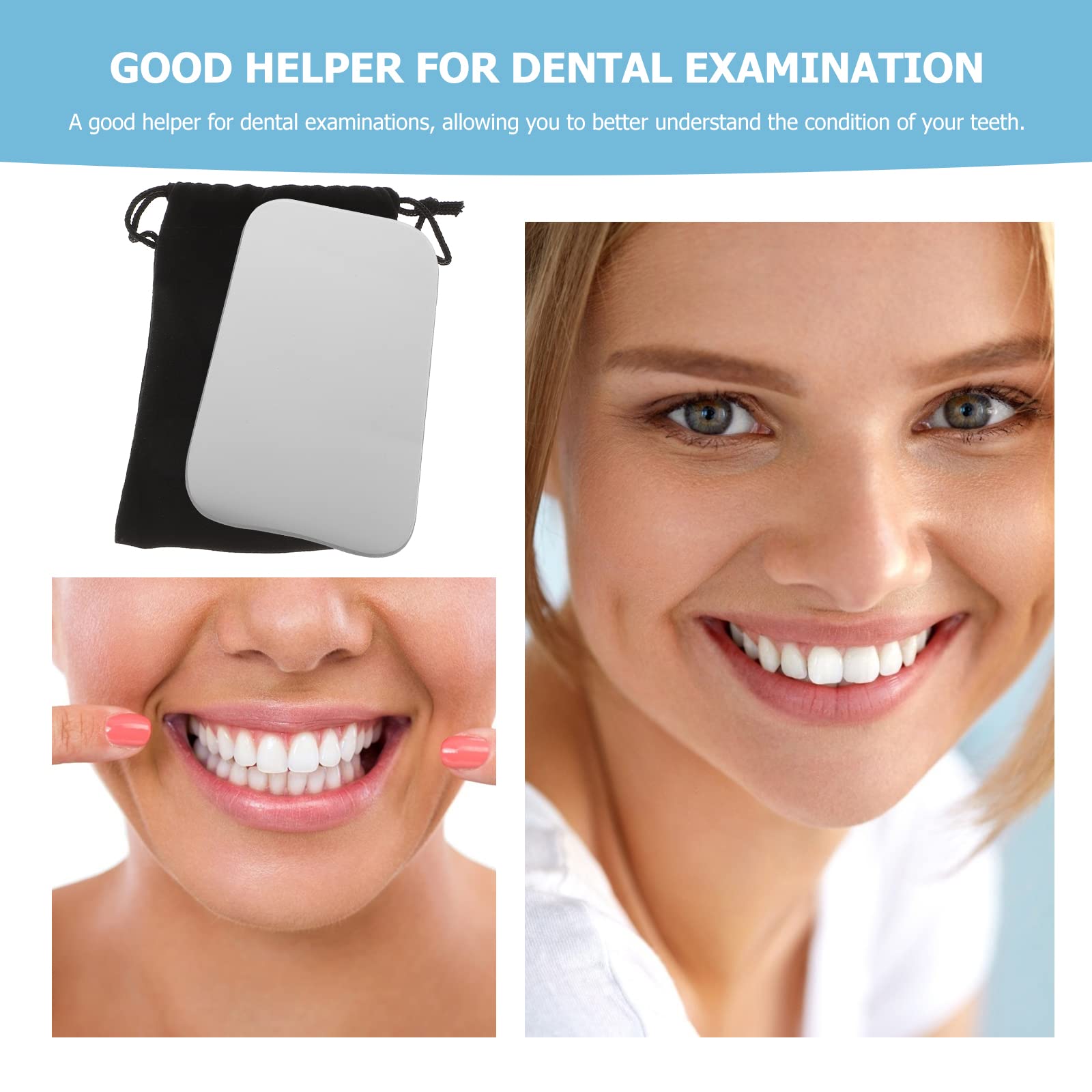 Healifty Reflector Dental De Doble Cara Para Fotografía Intraoral 4.64x2.55x0.19in