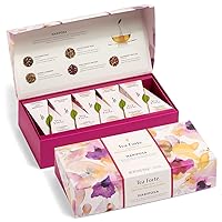 Vista 16 de Tea Forte Herbal Retreat Té orgánico de cítricos y frutas, caja de presentación pequeña, juego de muestrario de té con 10 infusores de bolsa de té