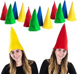 Funny Party Hats Gnome Hats - Set Of 12 Hats - Dwarf Hats - Dwarf Costume - Gnome Costume