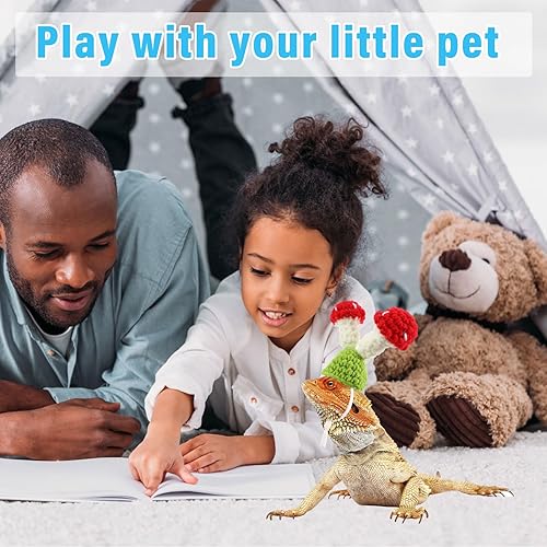 44 Pcs Hamster Hats with Scarf Set, Small Animal Hats Bulk Guinea Pig Costume Accessories Cute Tiny Mini Knitted Gift for Small Animals Pets Snakes Lizards Hedgehog Holiday Party