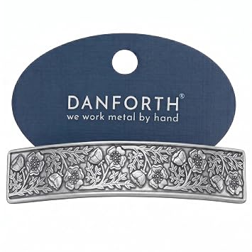 DANFORTH Wild Rose Hair Barrette | Pewter Handcrafted in USA