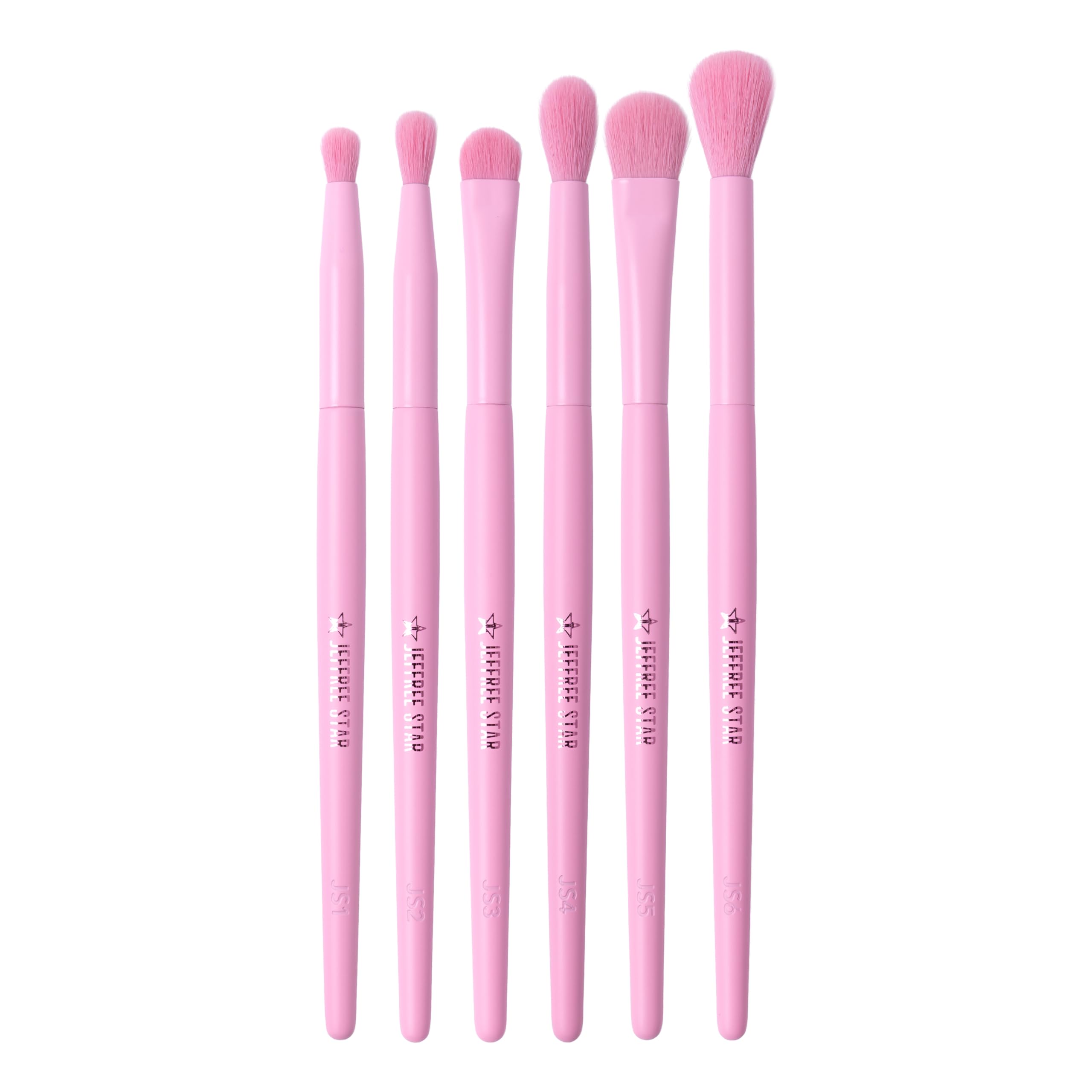 Jeffree Star Set di 6 pennelli professionali per trucco, setole sintetiche, cruelty-free e vegani, per l'applicazione e la miscelazione di ombretti