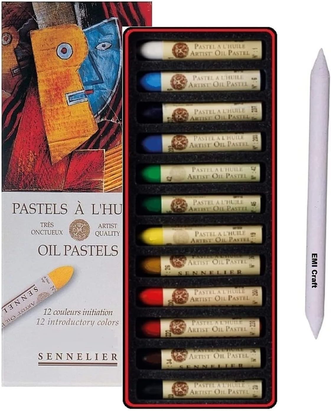 Sennelier Pastels Oil 12 Colors Artistic Quality (France Import) Made