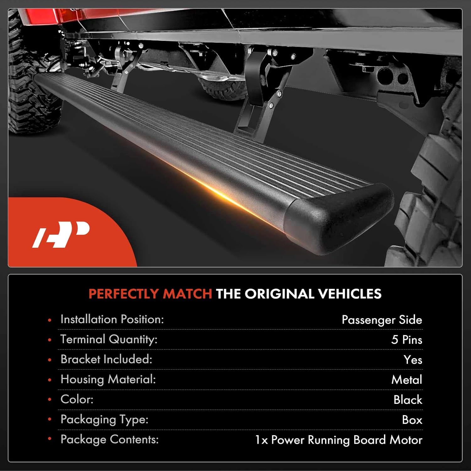 A-Premium Power Running Board Motor Assembly with Bracket Compatible with Ford Expedition & Lincoln Navigator 2015-2017, 119.0 Inch Wheelbase, Right Passenger Side, Replace# FL7Z16A506A, FL7Z-16A506-A