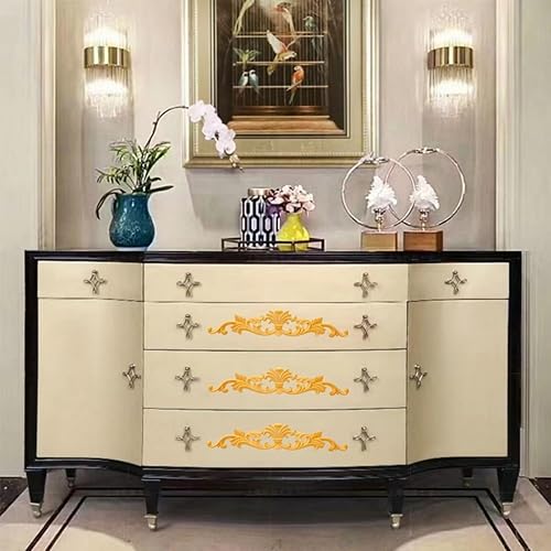 Vista 58 de Long Wood Appliques - DIY Wooden Carved Onlays for Bed, Door, Cabinet & Wardrobe Decoration (4PC, 20x5cm/7.8"x1.9")