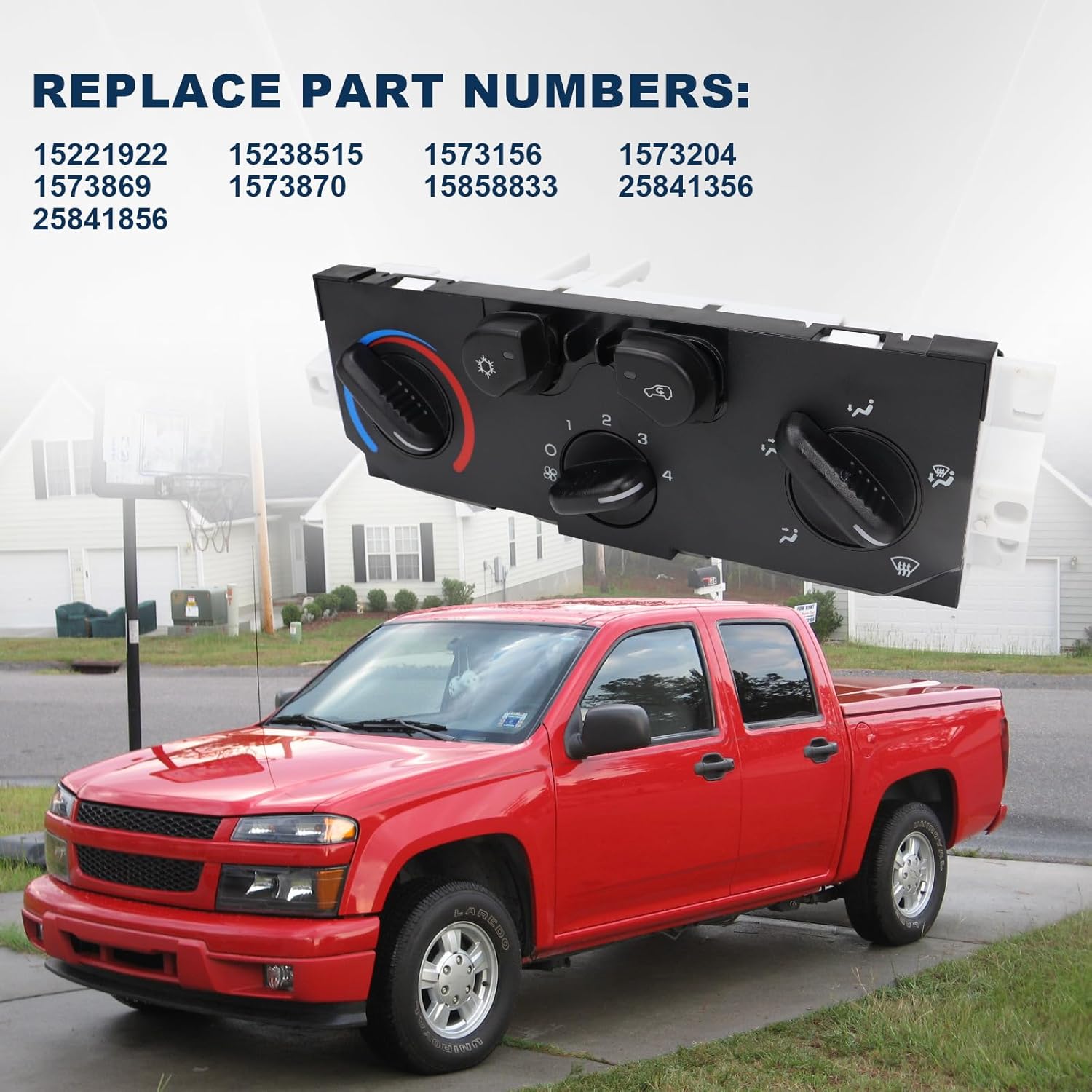 25841356 Climate Control Module AC Heater Control Panel Switch Compatible with Chevy Colorado GMC Canyon Isuzu i-280 i-290 i-350 i-370 2004-2012 Replaces 15221922 15238515 1573870 15858833