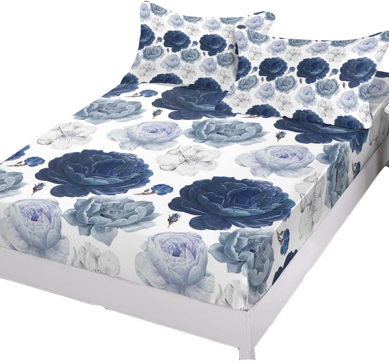 King Fitted Sheet Deep Pocket Bed Sheets with Elastic