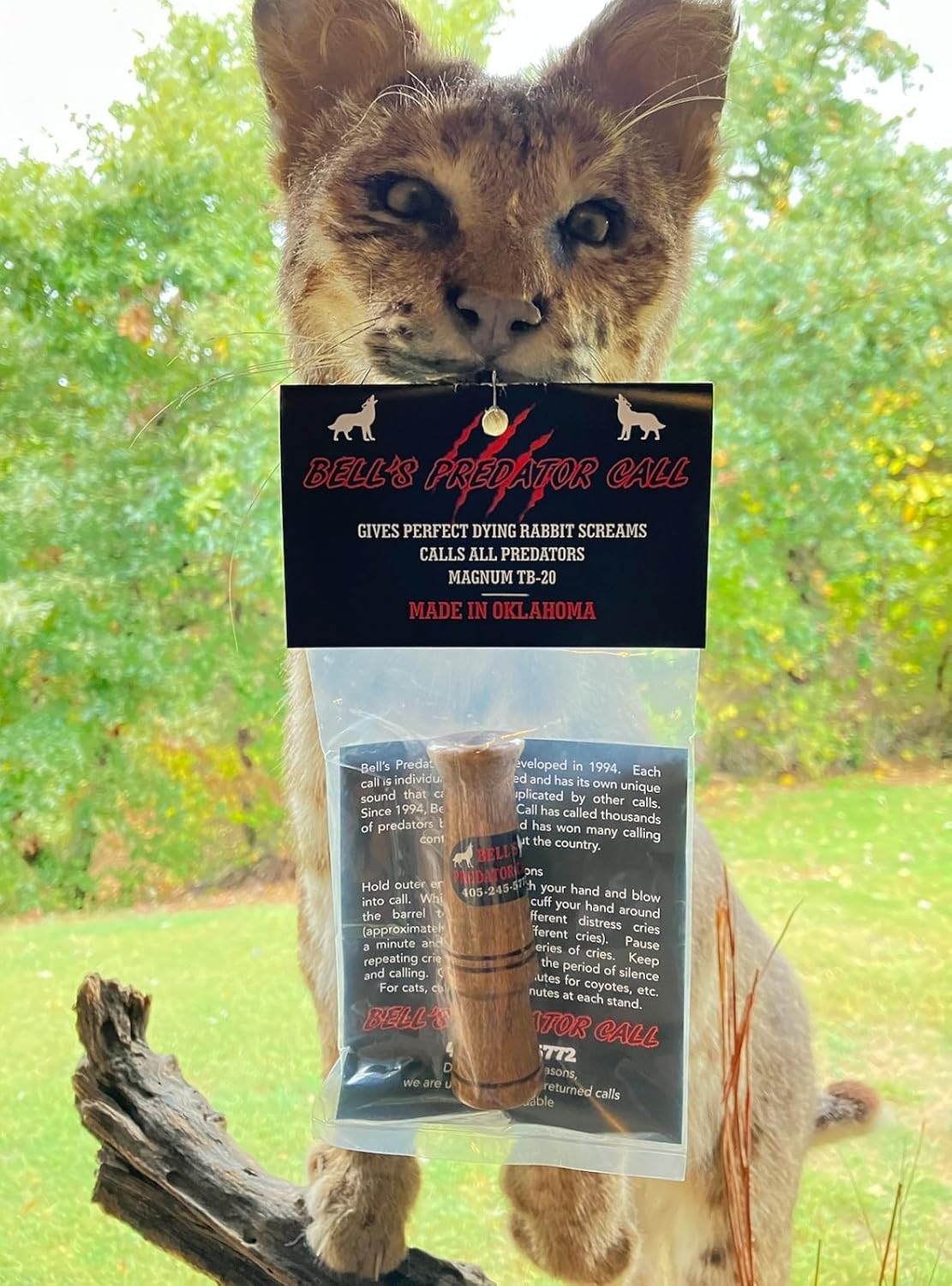 Bell's Predator Call Gives Perfect Dying Rabbit Screams. Calls All Predators. Has Won Many Calling contests. Made in Oklahoma.