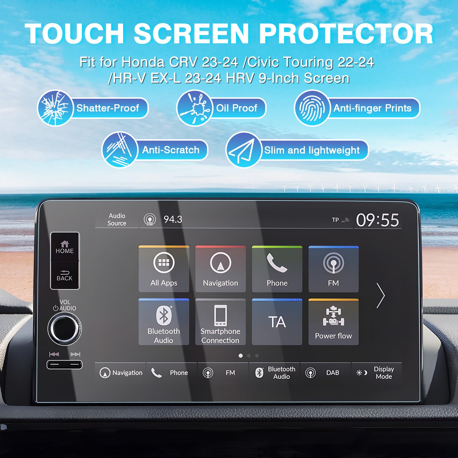 Protection Solaire Pare-brise Honda HR-V 2021-2025 – Pare-soleil Pliable, 4 Couches