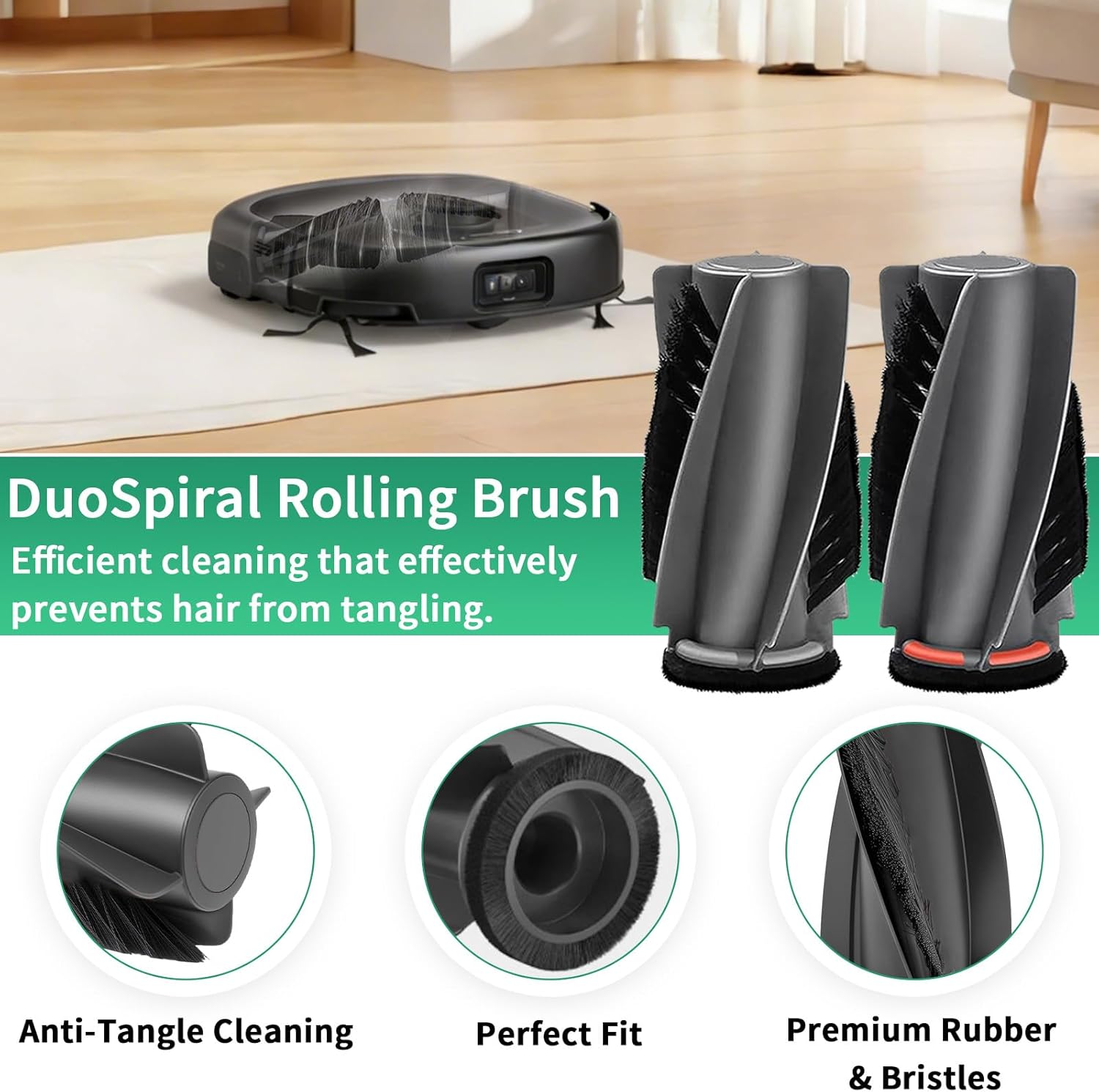 Accessory Kit Compatible with eufy Omni E28 / Omni E25 Robot Vacuum, 23-Pack Replacement Parts with 2 Sets Rolling Brushes, 2 Roller Mops, 4 Filters, 6 Dust Bags, 6 Side Brushes, 1 Cleaning Brush