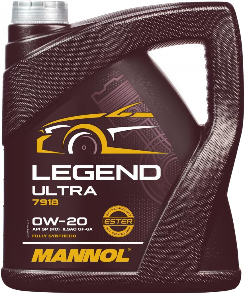Mannol 5 Litre Legend Ultra 0W-20 Engine Oil 7918 ILSAC GF-6A Premium Bi-Synthetic PAO And Ester Technology