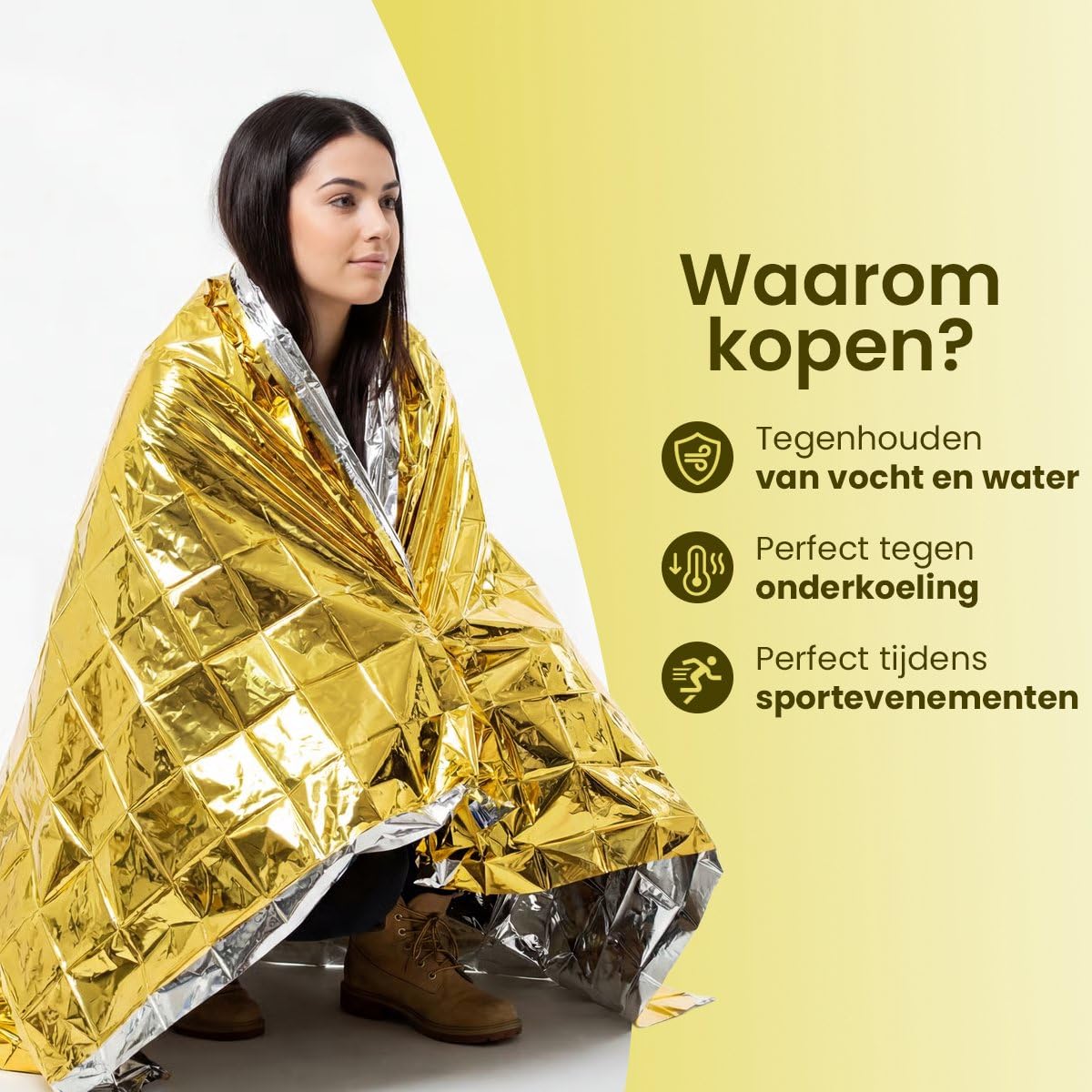 Isolierdecke 4er Set - 160x210 - Rettungsdecke - Notdecke - Warmhaltedecke - Gold - Silber - Notdecke/Wärmedecke - Thermodecke - Erste-Hilfe-Decke - Notdecke - Wärmedecken - Kriegsdecke