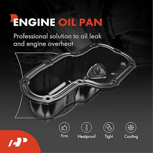 Miniatura 2 de A-Premium Cárter inferior de aceite de motor con tapón de drenaje y junta compatible con Nissan NV1500 2013-2017, NV2500/3500 2012-2018, Pathfinder